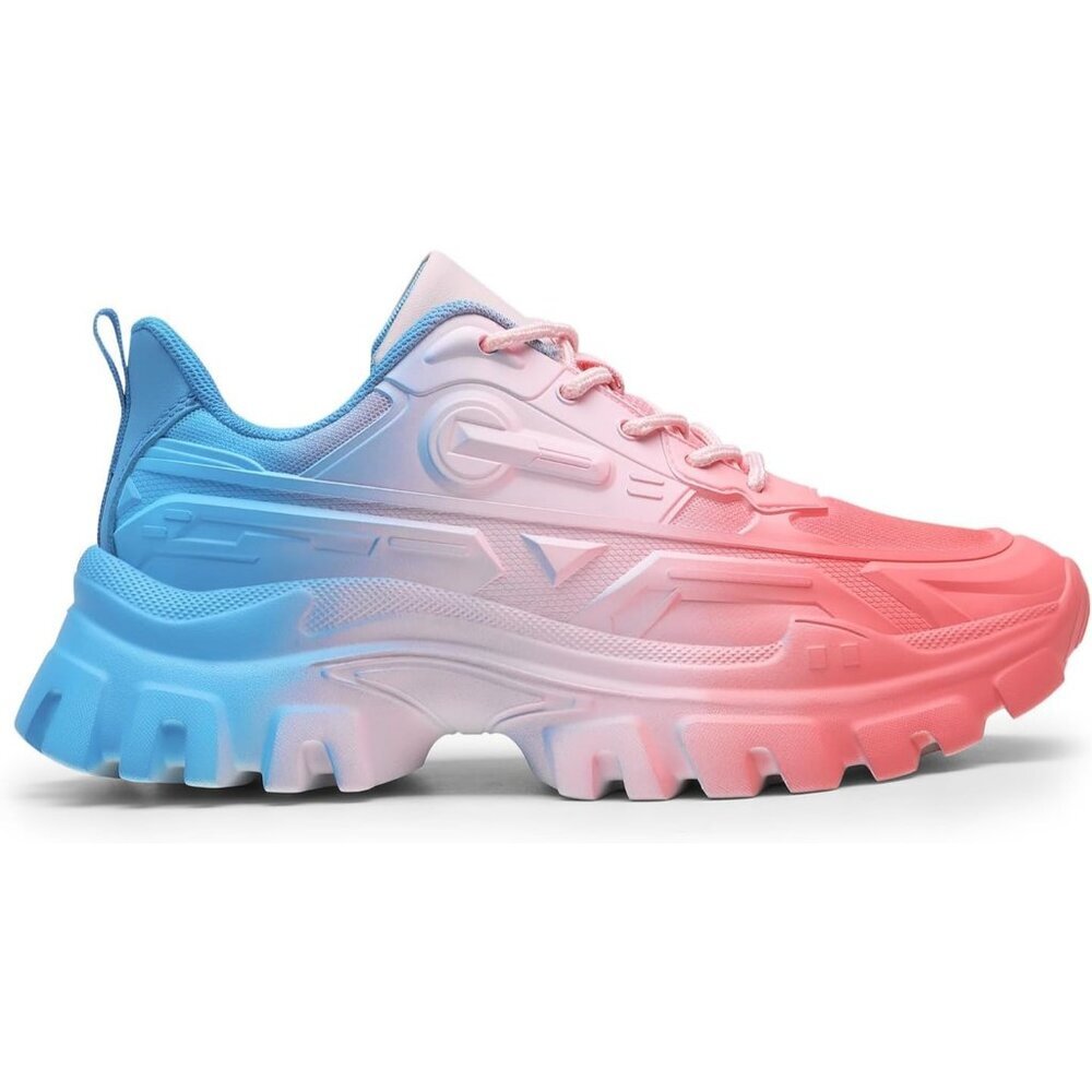 Women's Rainbow-bold Ethylene Vinyl Acetate Chunky Platform Fashion Sneakers - Picture 4 of 8